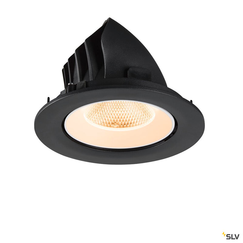 SLV 1009704 NUMINOS® GIMBLE L, Recessed ceiling light, 2700 K, 20°, IP20, round, black / white