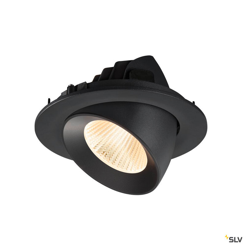 SLV 1009706 NUMINOS® GIMBLE L, Recessed ceiling light, 2700 K, 40°, IP20, round, black