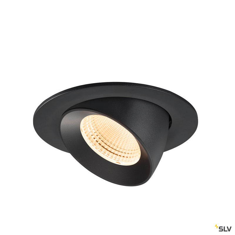 SLV 1009709 NUMINOS® GIMBLE L, Recessed ceiling light, 2700 K, 55°, IP20, round, black