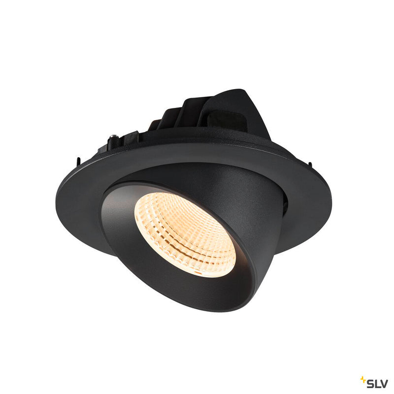 SLV 1009709 NUMINOS® GIMBLE L, Recessed ceiling light, 2700 K, 55°, IP20, round, black