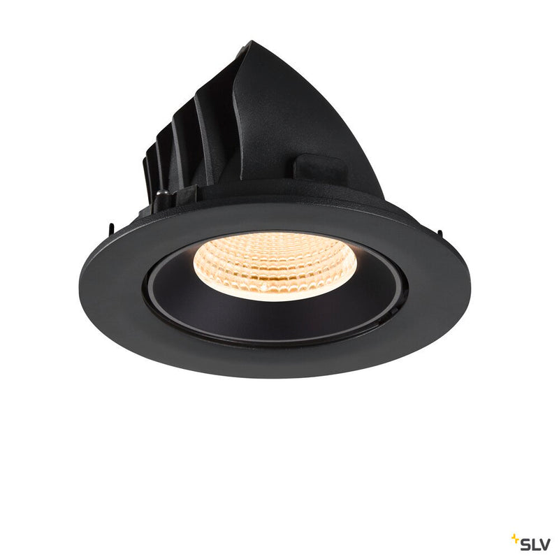 SLV 1009709 NUMINOS® GIMBLE L, Recessed ceiling light, 2700 K, 55°, IP20, round, black
