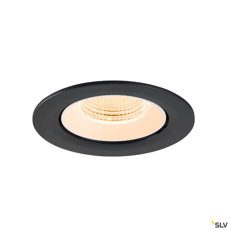 SLV 1009710 NUMINOS® GIMBLE L, Recessed ceiling light, 2700 K, 55°, IP20, round, black / white