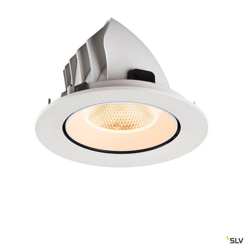 SLV 1009713 NUMINOS® GIMBLE L, Recessed ceiling light, 2700 K, 20°, IP20, round, white