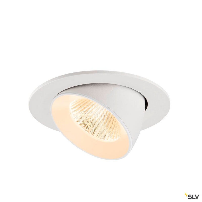 SLV 1009716 NUMINOS® GIMBLE L, Recessed ceiling light, 2700 K, 40°, IP20, round, white