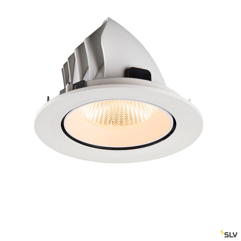SLV 1009716 NUMINOS® GIMBLE L, Recessed ceiling light, 2700 K, 40°, IP20, round, white