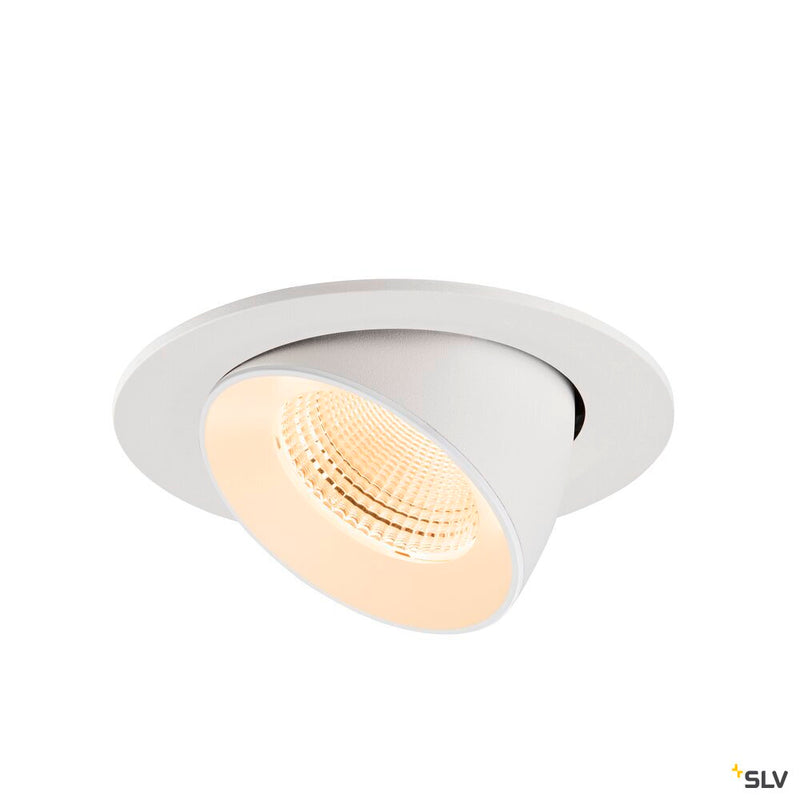 SLV 1009719 NUMINOS® GIMBLE L, Recessed ceiling light, 2700 K, 55°, IP20, round, white