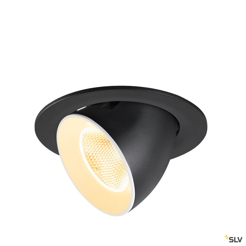 SLV 1009722 NUMINOS® GIMBLE L, Recessed ceiling light, 3000 K, 20°, IP20, round, black / white