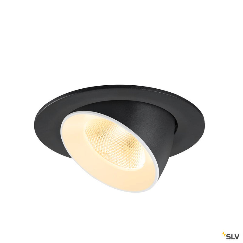 SLV 1009722 NUMINOS® GIMBLE L, Recessed ceiling light, 3000 K, 20°, IP20, round, black / white