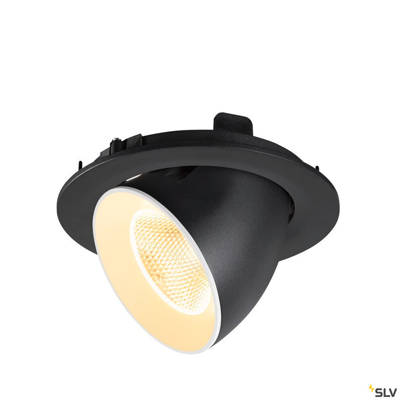 SLV 1009722 NUMINOS® GIMBLE L, Recessed ceiling light, 3000 K, 20°, IP20, round, black / white