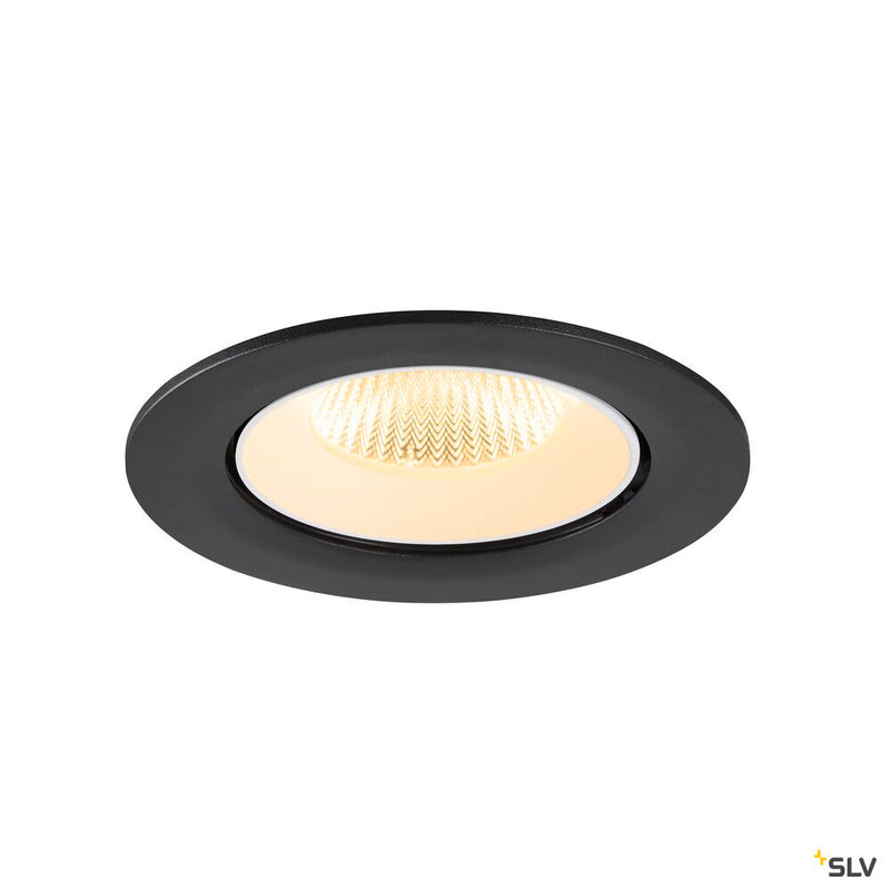 SLV 1009725 NUMINOS® GIMBLE L, Recessed ceiling light, 3000 K, 40°, IP20, round, black / white