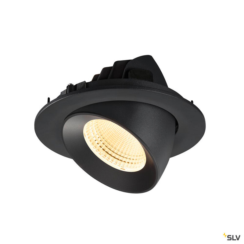 SLV 1009727 NUMINOS® GIMBLE L, Recessed ceiling light, 3000 K, 55°, IP20, round, black