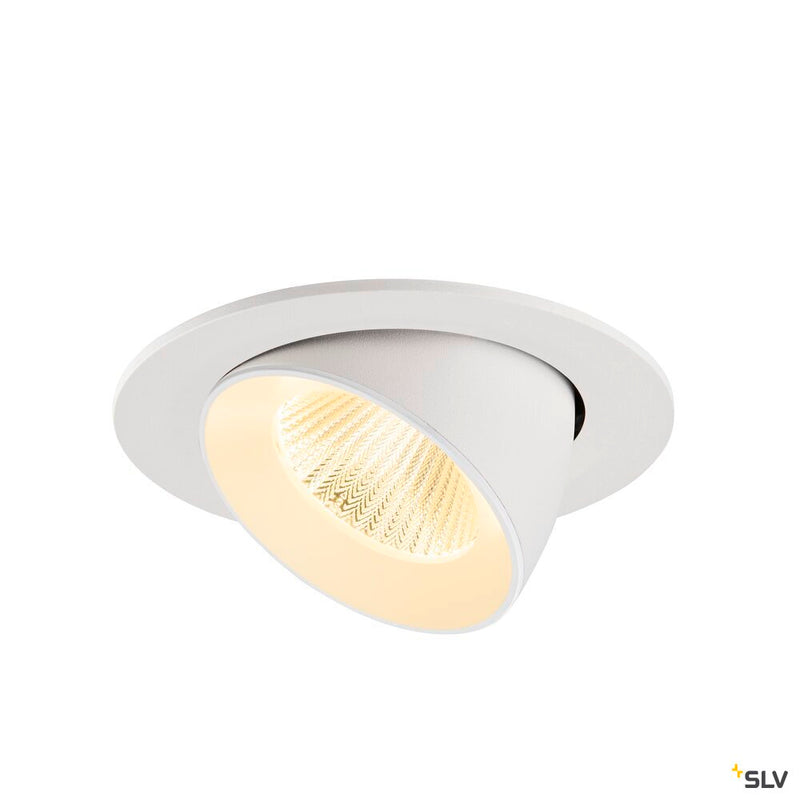 SLV 1009734 NUMINOS® GIMBLE L, Recessed ceiling light, 3000 K, 40°, IP20, round, white
