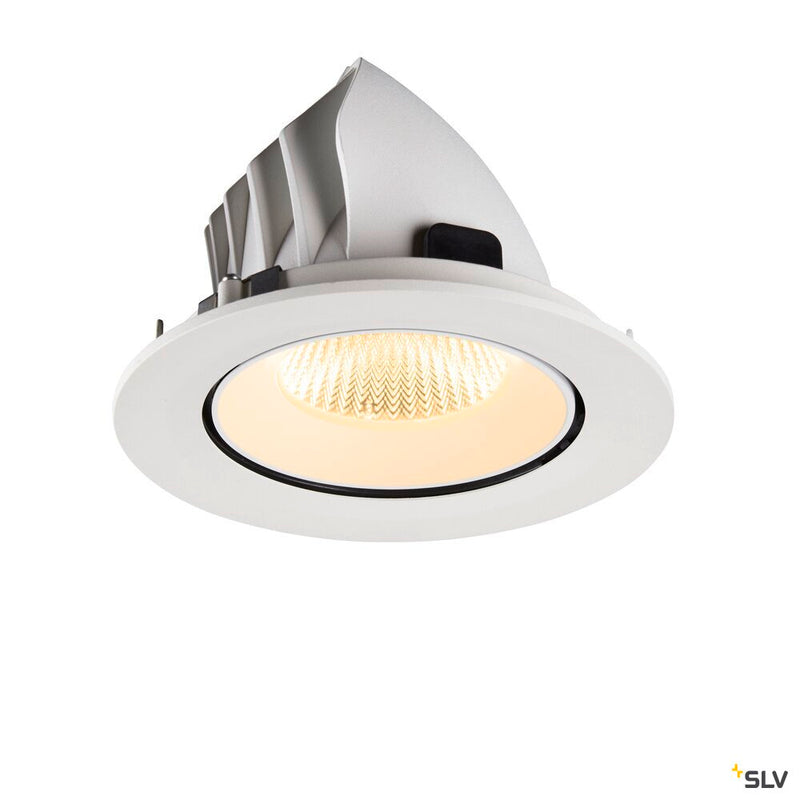 SLV 1009734 NUMINOS® GIMBLE L, Recessed ceiling light, 3000 K, 40°, IP20, round, white