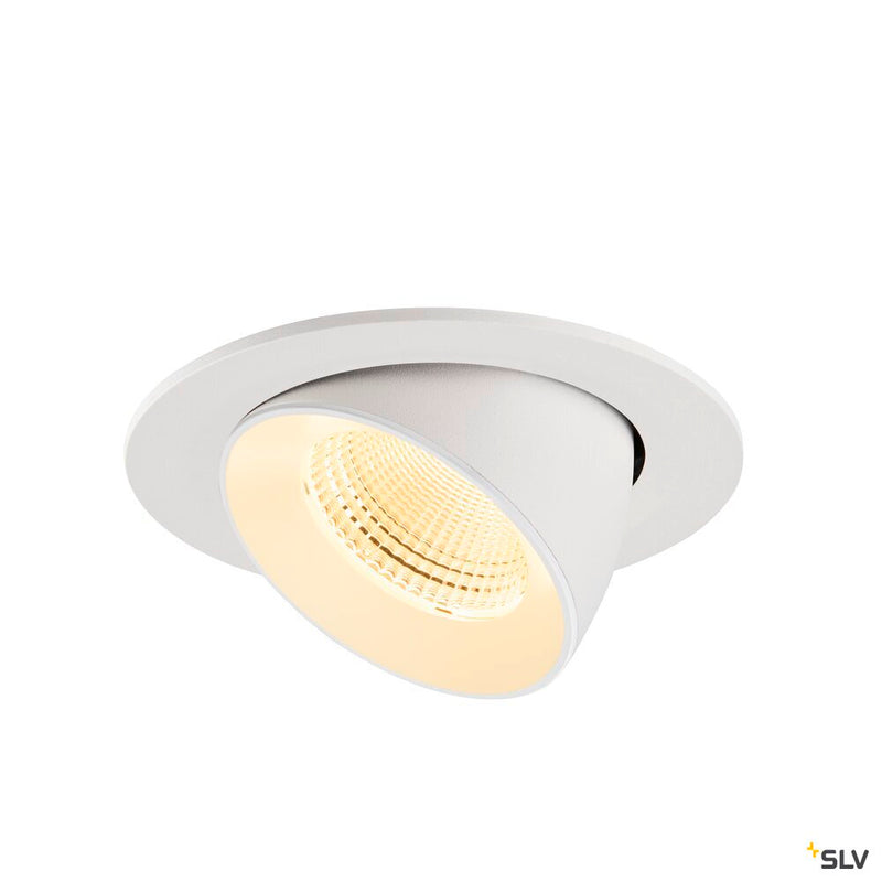 SLV 1009737 NUMINOS® GIMBLE L, Recessed ceiling light, 3000 K, 55°, IP20, round, white