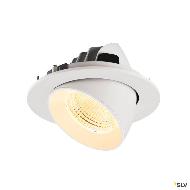 SLV 1009737 NUMINOS® GIMBLE L, Recessed ceiling light, 3000 K, 55°, IP20, round, white