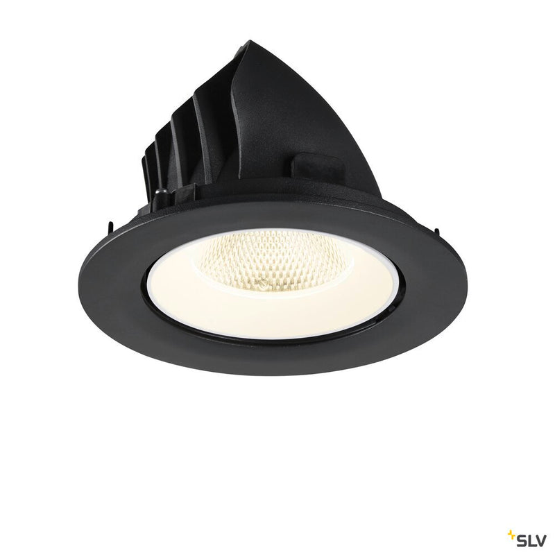 SLV 1009740 NUMINOS® GIMBLE L, Recessed ceiling light, 4000 K, 20°, IP20, round, black / white