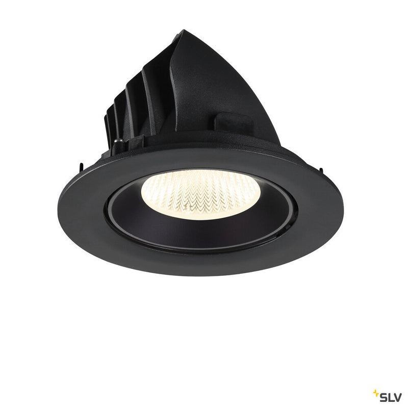 SLV 1009742 NUMINOS® GIMBLE L, Recessed ceiling light, 4000 K, 40°, IP20, round, black