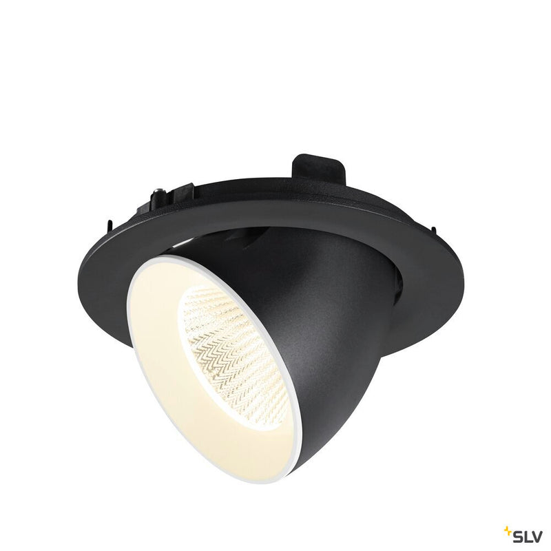 SLV 1009743 NUMINOS® GIMBLE L, Recessed ceiling light, 4000 K, 40°, IP20, round, black / white