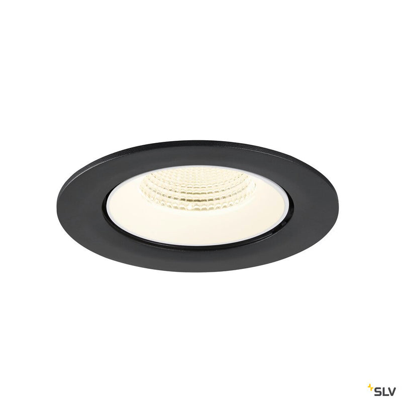 SLV 1009746 NUMINOS® GIMBLE L, Recessed ceiling light, 4000 K, 55°, IP20, round, black / white