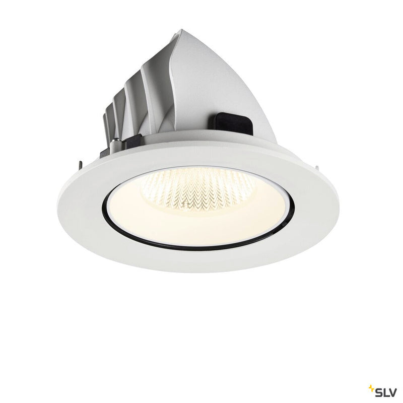 SLV 1009752 NUMINOS® GIMBLE L, Recessed ceiling light, 4000 K, 40°, IP20, round, white