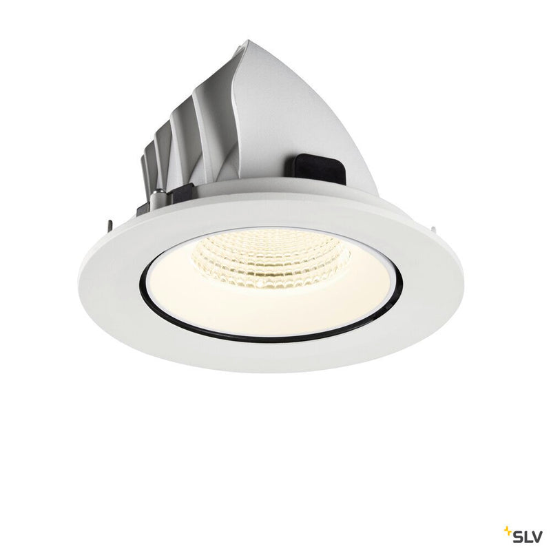 SLV 1009755 NUMINOS® GIMBLE L, Recessed ceiling light, 4000 K, 55°, IP20, round, white