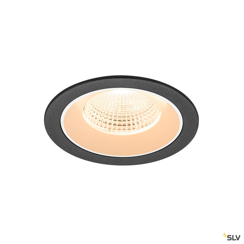 SLV 1009763 NUMINOS® L, Recessed ceiling light, 2700 K, 55°, IP20, round, black / white