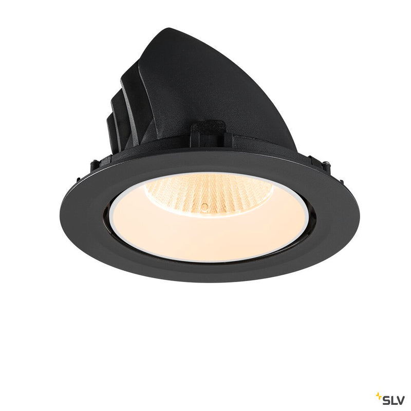 SLV 1009868 NUMINOS® GIMBLE XL, Recessed ceiling light, 2700 K, 40°, black / white