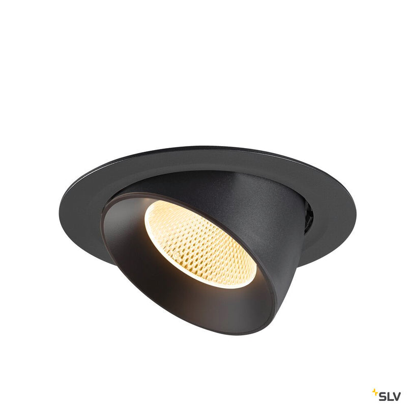 SLV 1009882 NUMINOS® GIMBLE XL, Recessed ceiling light, 3000 K, 20°, black