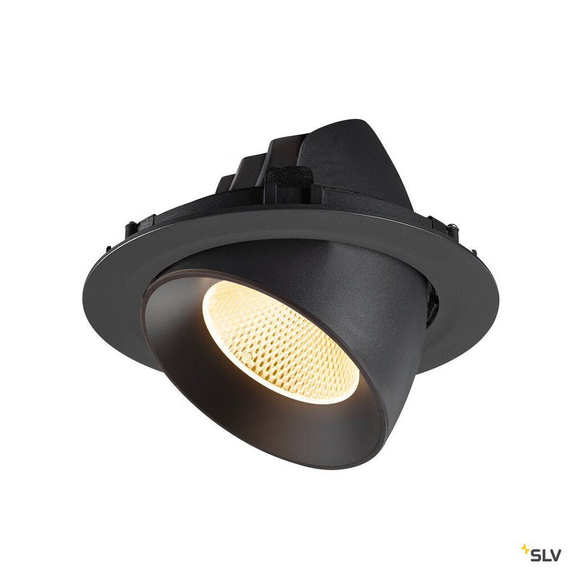 SLV 1009882 NUMINOS® GIMBLE XL, Recessed ceiling light, 3000 K, 20°, black