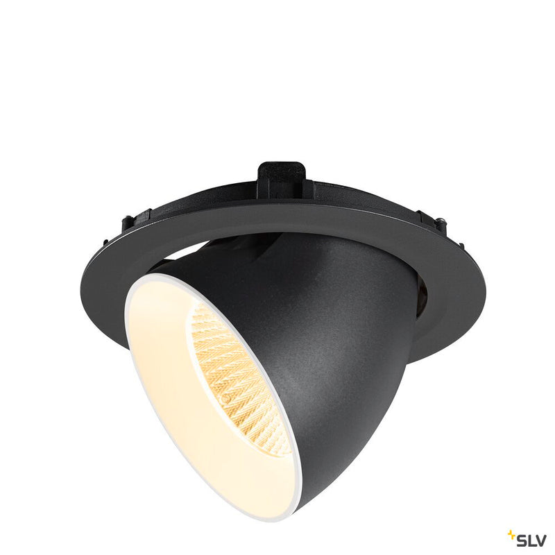 SLV 1009886 NUMINOS® GIMBLE XL, Recessed ceiling light, 3000 K, 40°, black / white