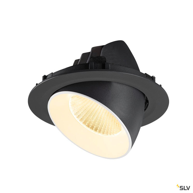 SLV 1009886 NUMINOS® GIMBLE XL, Recessed ceiling light, 3000 K, 40°, black / white