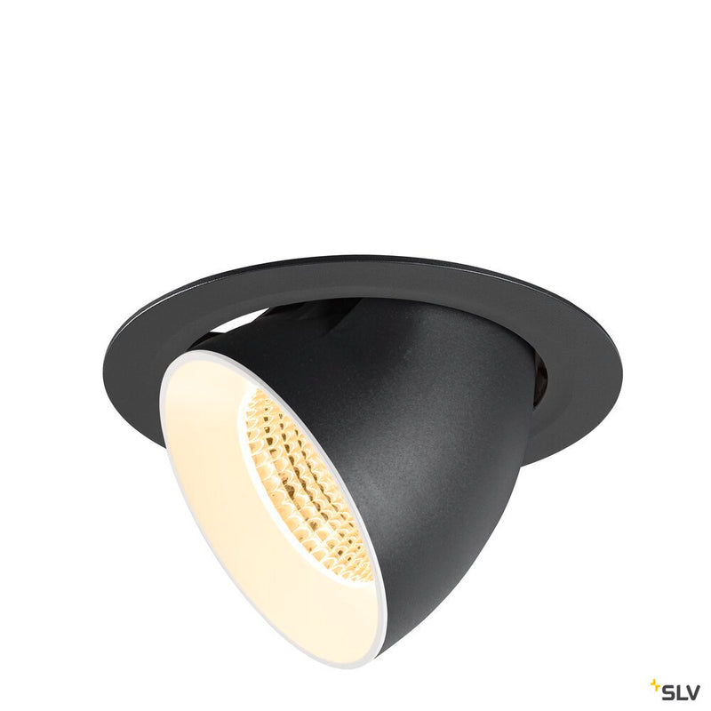 SLV 1009889 NUMINOS® GIMBLE XL, Recessed ceiling light, 3000 K, 55°, black / white