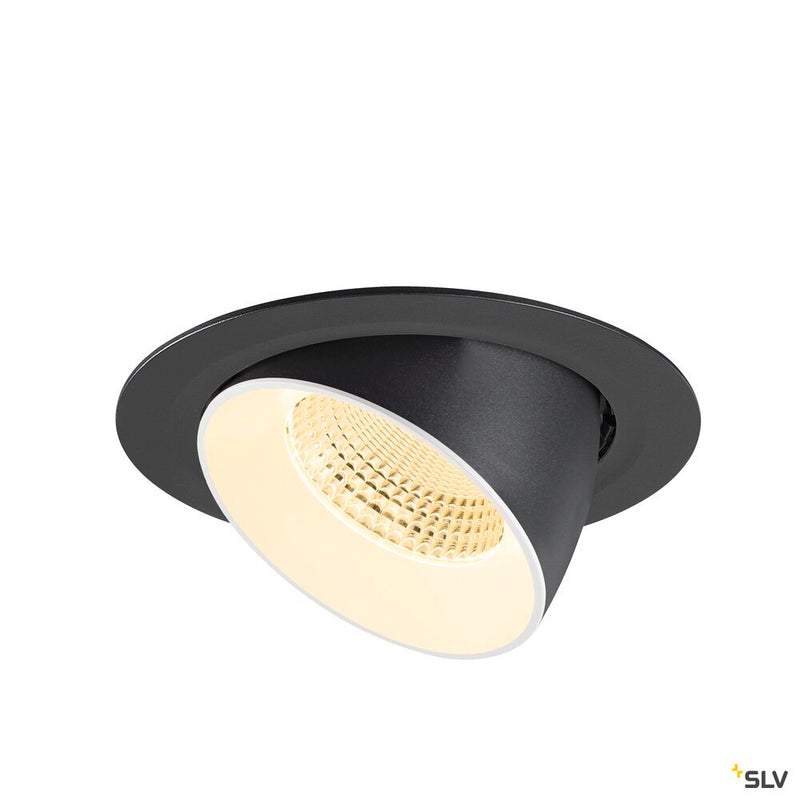 SLV 1009889 NUMINOS® GIMBLE XL, Recessed ceiling light, 3000 K, 55°, black / white