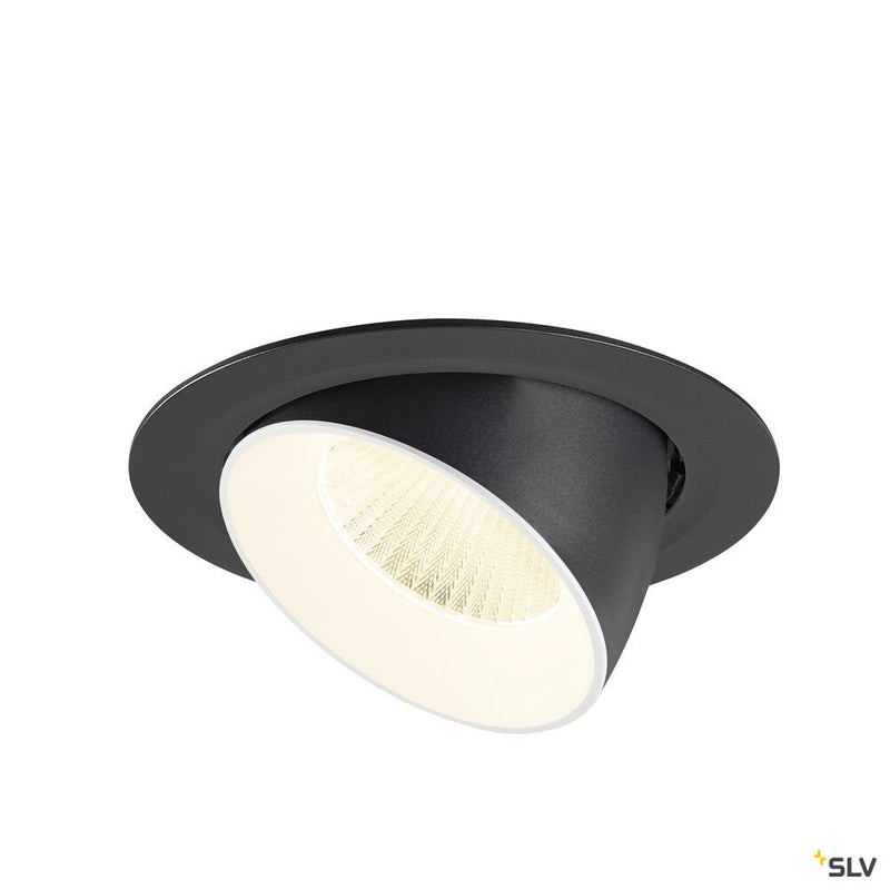 SLV 1009904 NUMINOS® GIMBLE XL, Recessed ceiling light, 4000 K, 40°, black / white