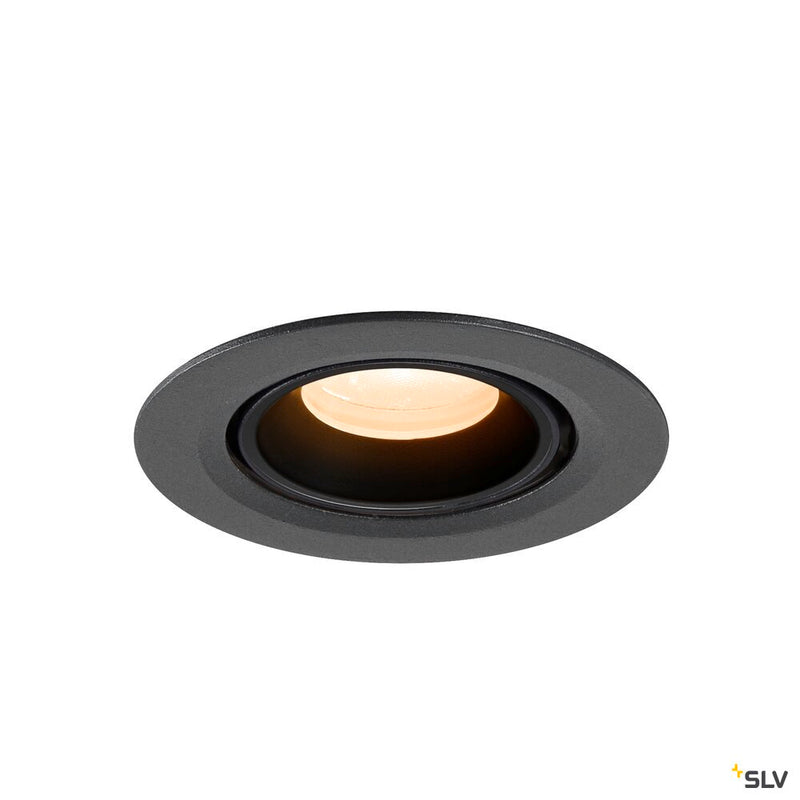 SLV 1010026 NUMINOS® GIMBLE XS, Recessed ceiling light, 2700 K, 20°, IP20, round, black