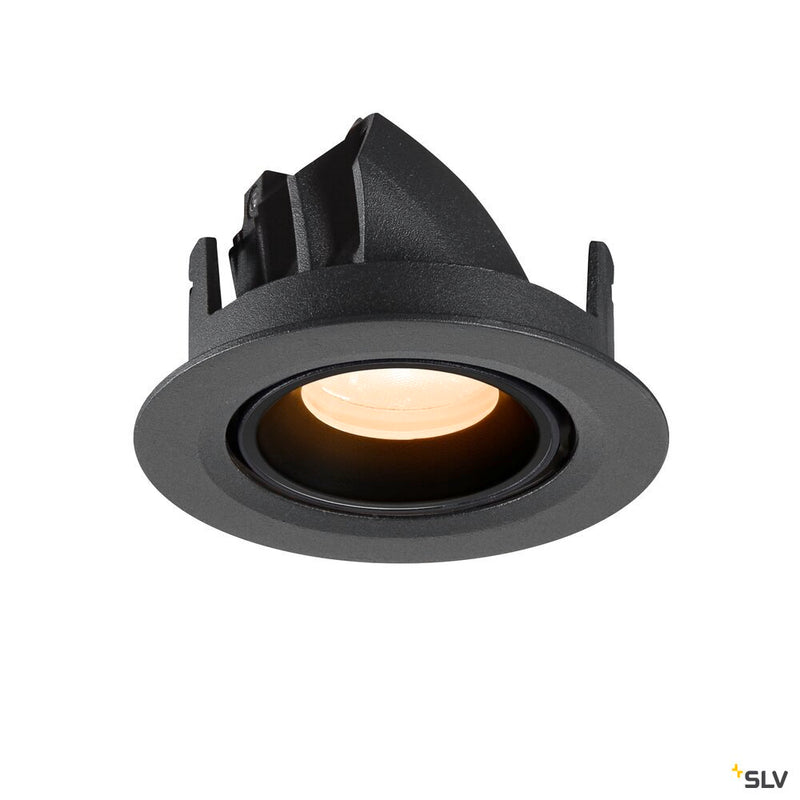 SLV 1010026 NUMINOS® GIMBLE XS, Recessed ceiling light, 2700 K, 20°, IP20, round, black