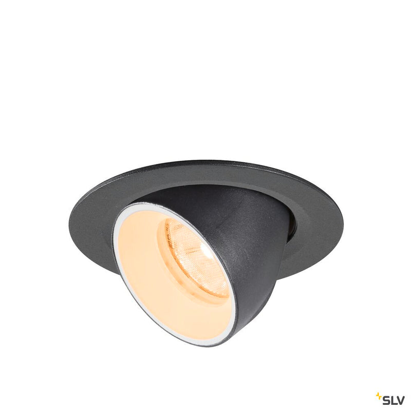 SLV 1010027 NUMINOS® GIMBLE XS, Recessed ceiling light, 2700 K, 20°, IP20, round, black / white