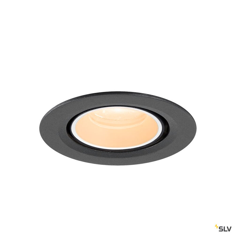 SLV 1010027 NUMINOS® GIMBLE XS, Recessed ceiling light, 2700 K, 20°, IP20, round, black / white