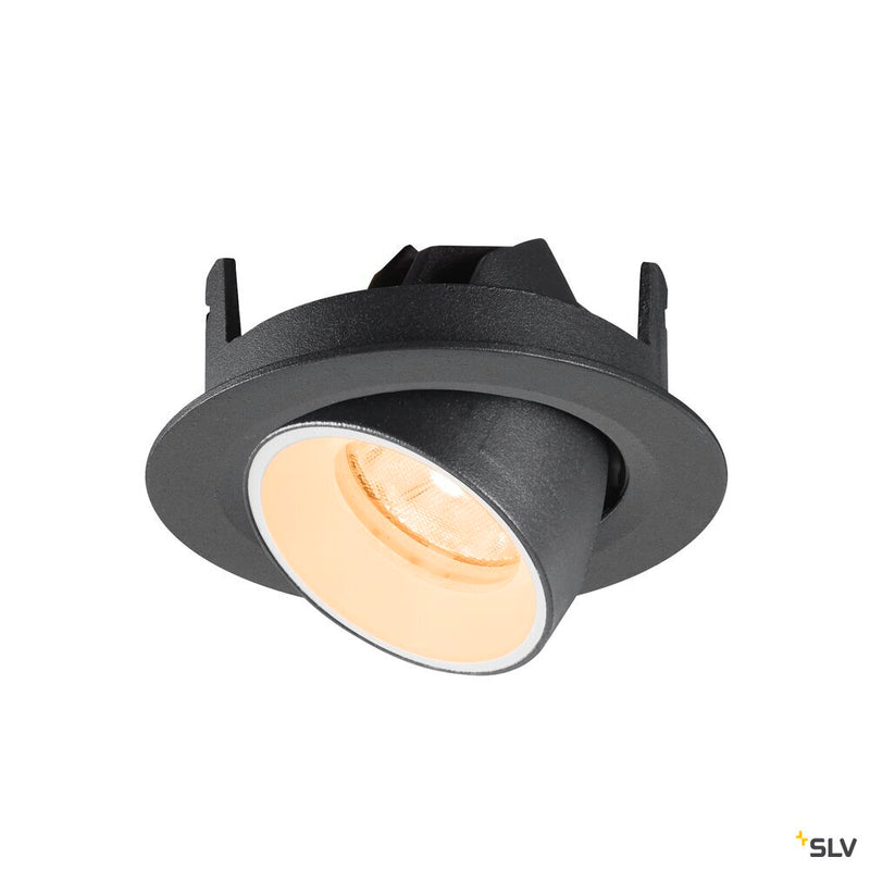 SLV 1010027 NUMINOS® GIMBLE XS, Recessed ceiling light, 2700 K, 20°, IP20, round, black / white