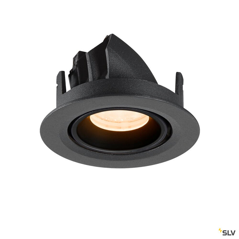 SLV 1010029 NUMINOS® GIMBLE XS, Recessed ceiling light, 2700 K, 40°, IP20, round, black