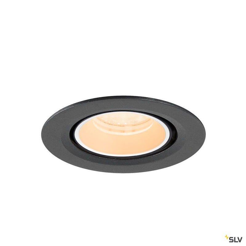 SLV 1010030 NUMINOS® GIMBLE XS, Recessed ceiling light, 2700 K, 40°, IP20, round, black / white