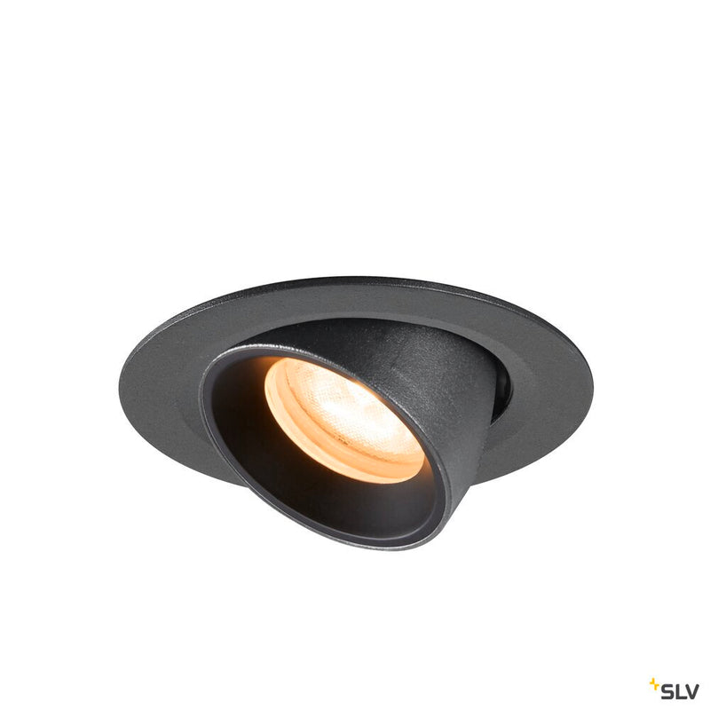 SLV 1010032 NUMINOS® GIMBLE XS, Recessed ceiling light, 2700 K, 55°, IP20, round, black