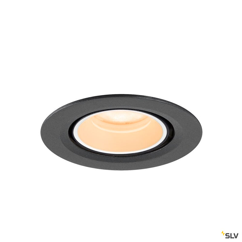 SLV 1010033 NUMINOS® GIMBLE XS, Recessed ceiling light, 2700 K, 55°, IP20, round, black / white