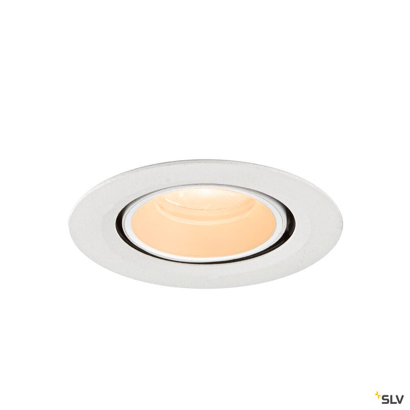 SLV 1010036 NUMINOS® GIMBLE XS, Recessed ceiling light, 2700 K, 20°, IP20, round, white