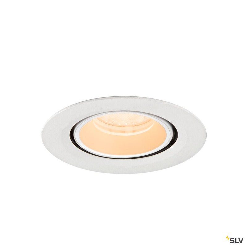 SLV 1010039 NUMINOS® GIMBLE XS, Recessed ceiling light, 2700 K, 40°, IP20, round, white