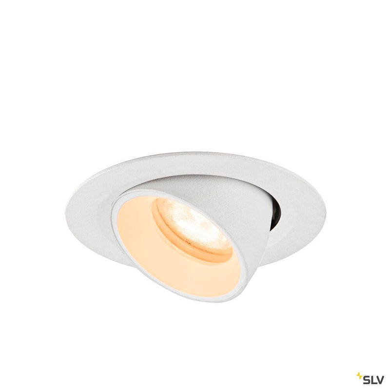 SLV 1010042 NUMINOS® GIMBLE XS, Recessed ceiling light, 2700 K, 55°, IP20, round, white