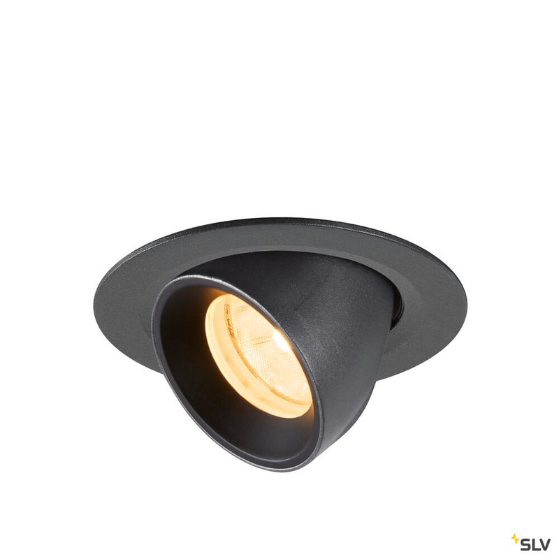 SLV 1010044 NUMINOS® GIMBLE XS, Recessed ceiling light, 3000 K, 20°, IP20, round, black