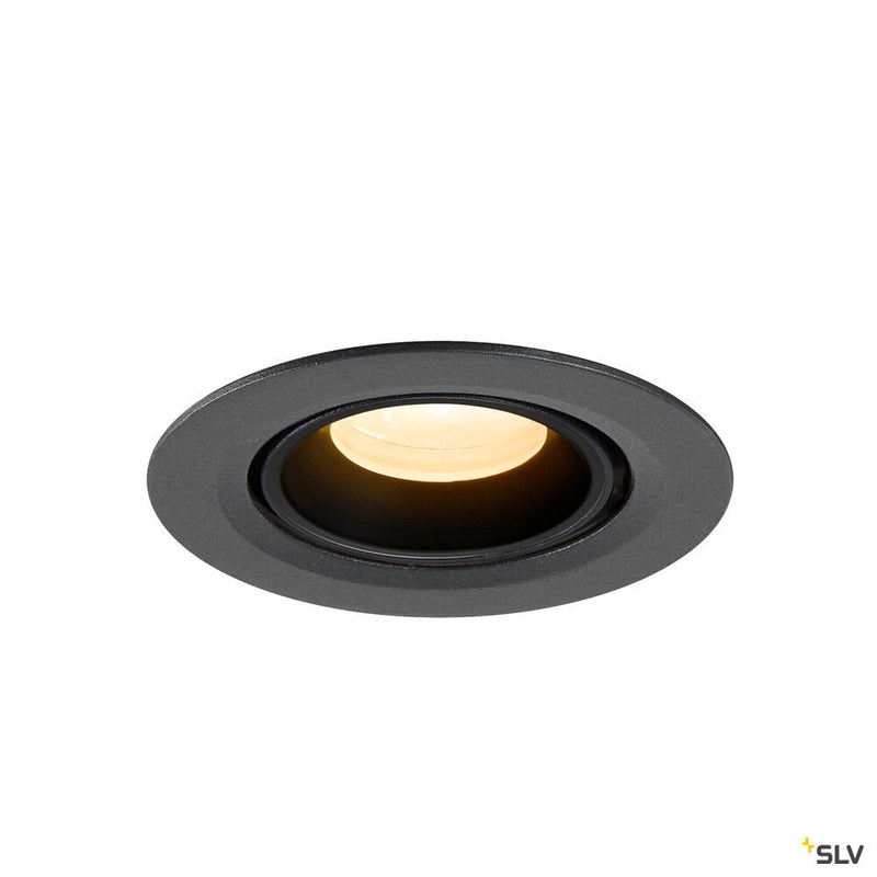 SLV 1010044 NUMINOS® GIMBLE XS, Recessed ceiling light, 3000 K, 20°, IP20, round, black