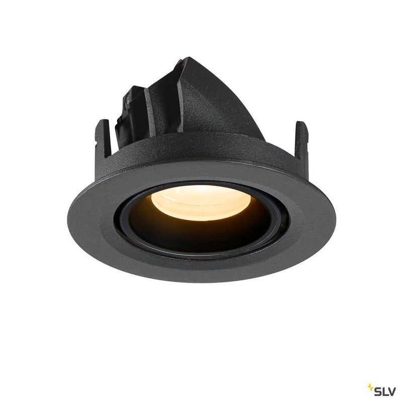 SLV 1010044 NUMINOS® GIMBLE XS, Recessed ceiling light, 3000 K, 20°, IP20, round, black