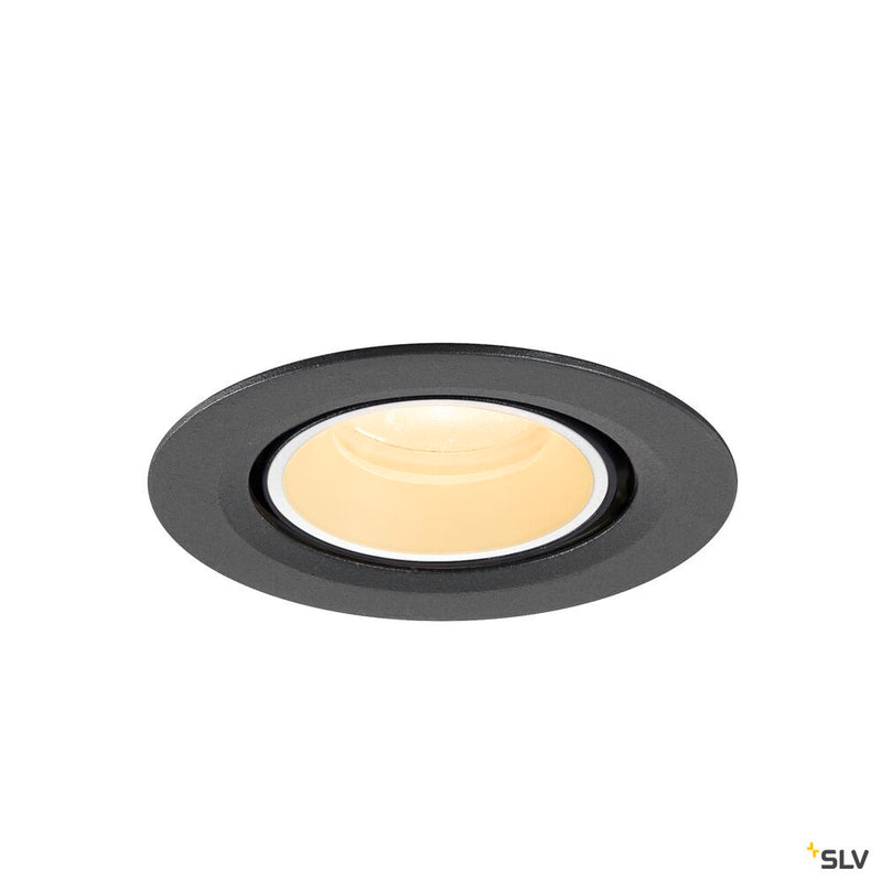 SLV 1010045 NUMINOS® GIMBLE XS, Recessed ceiling light, 3000 K, 20°, IP20, round, black / white